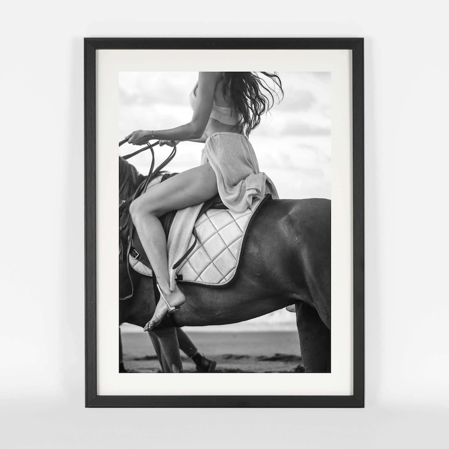 Ramka na zdjęcia 30x40 cm czarna rama MDF z plexi wisząca poziom pion klasyczna ramka