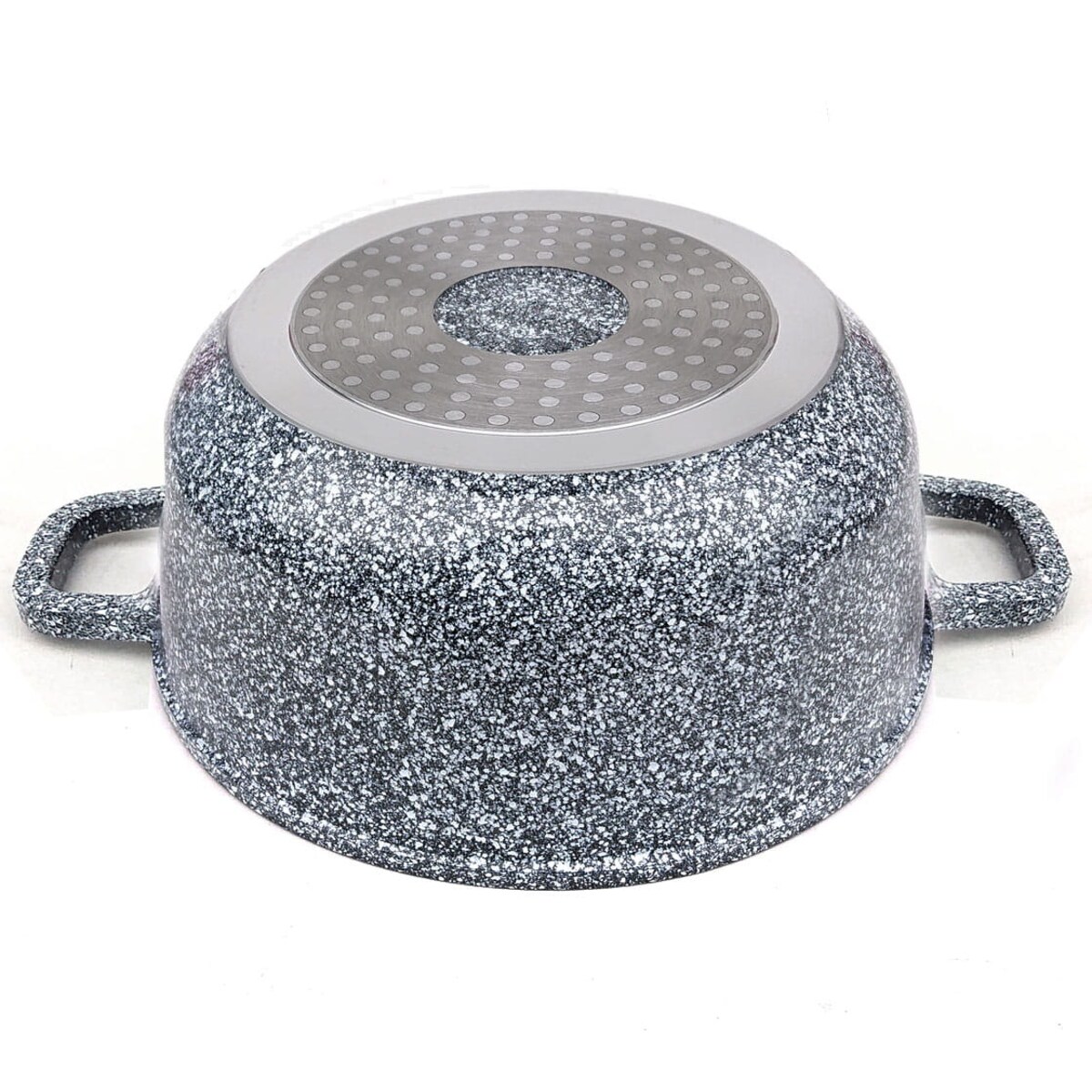 Garnek z powłoką marmurową marmurkowy szary indukcja gaz 3.3L 22cm KLAUSBERG