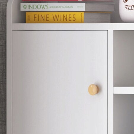 Biurko komputerowe białe loft pod laptop komputer skandynawski z 7 półkami