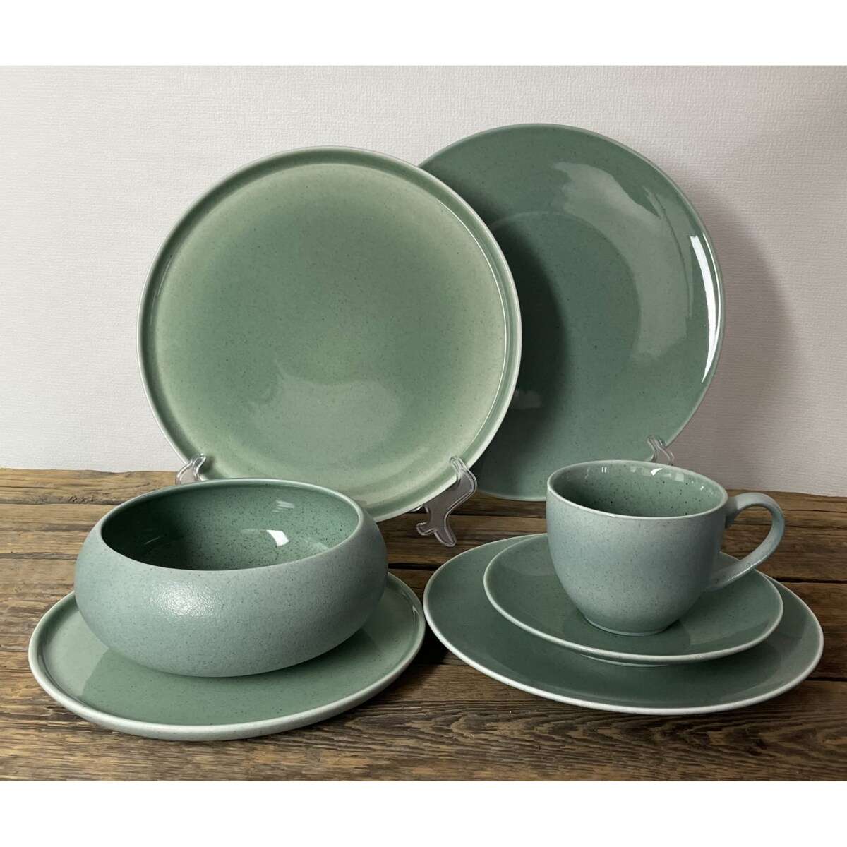 Alumina Bogucice Filiżanka ze Spodkiem 300 ml Granite mint Blue Porcelana