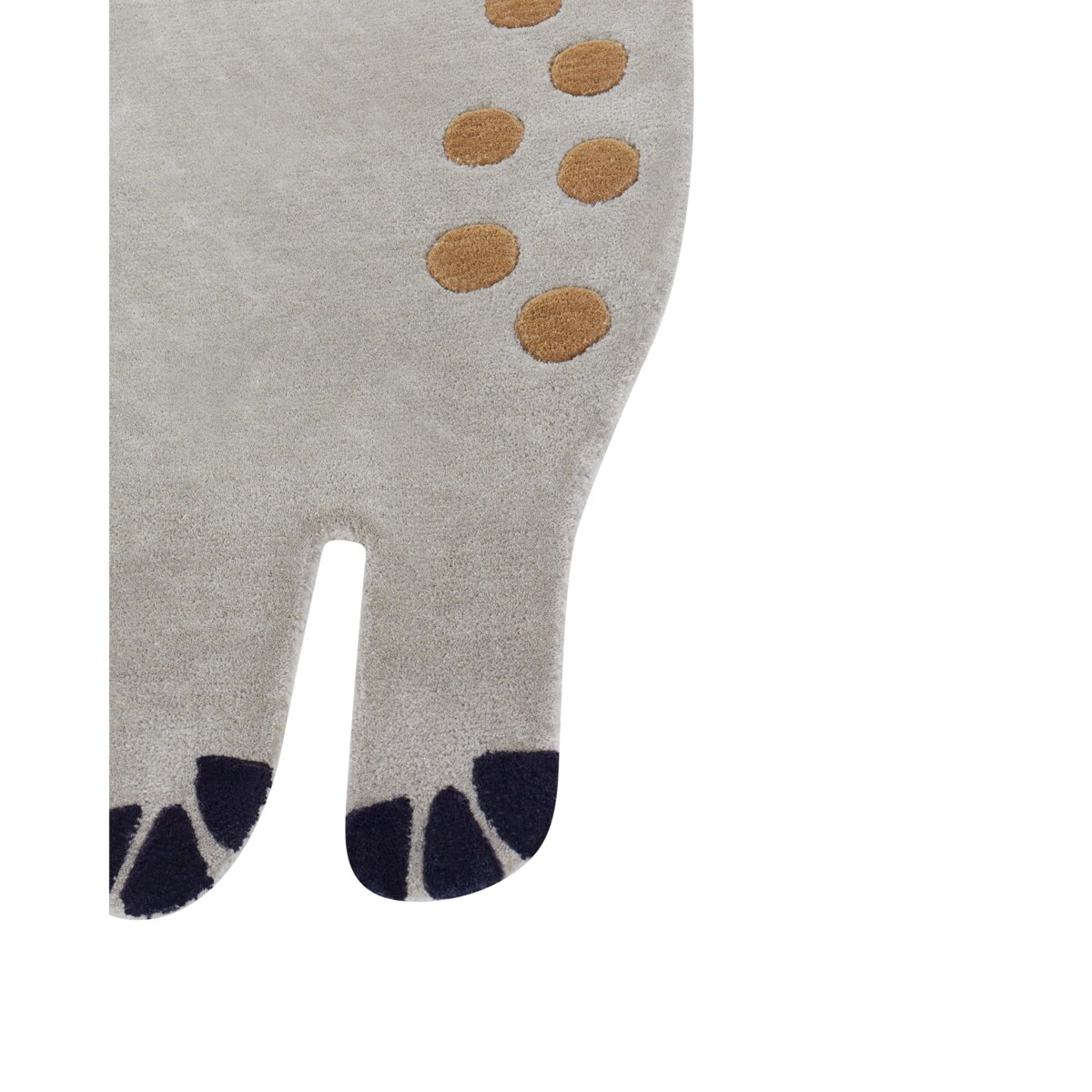 Dywan dziecięcy wełniany dinozaur 100 x 160 cm szary DINO