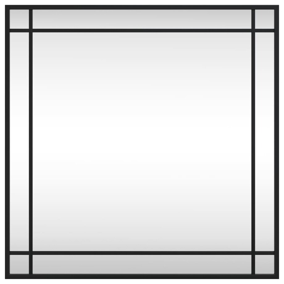 vidaXL Lustro ścienne, czarne, 60x60 cm, kwadratowe, żelazo