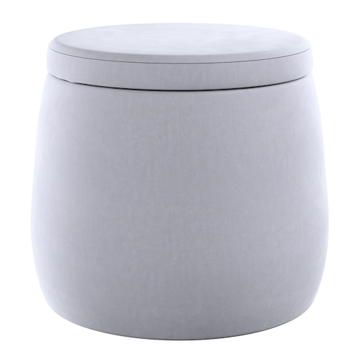 Puf Candy Jar, srebrzysty szary, ø40, wys. 40 cm, Posh Velvet