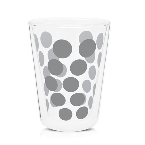 Zestaw 2 szklanek z łyżeczkami srebrny Dot Dot, 350 ml, Zak! Designs
