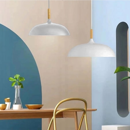 Lampa Wisząca Duża 45Cm Nowoczesna Anzo E27 Kolory