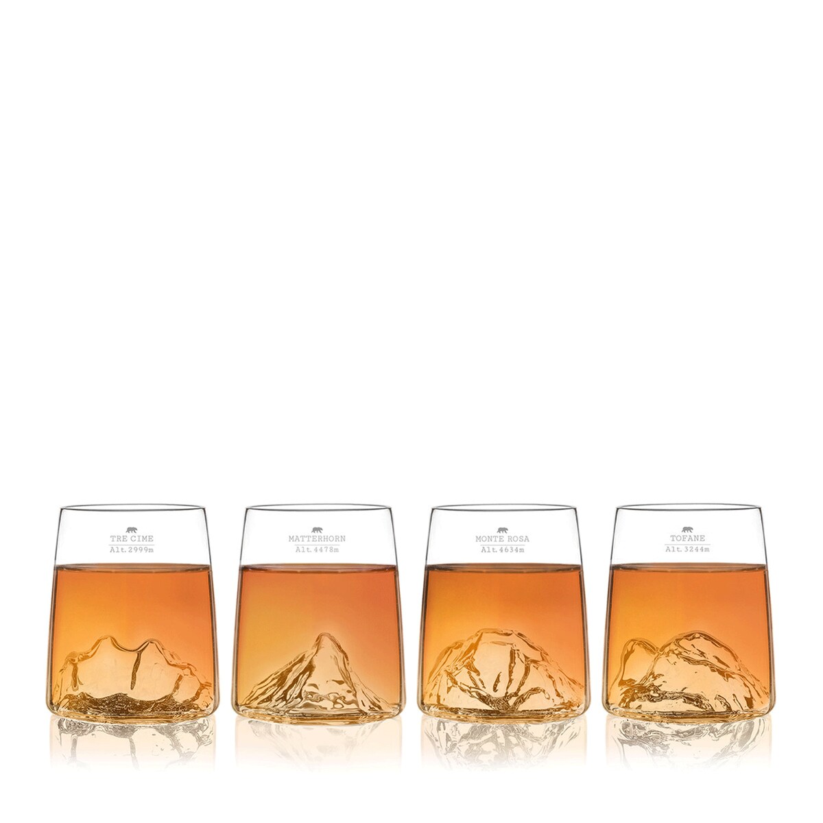 Zestaw 4 kieliszków - Topographic - Italian Edition