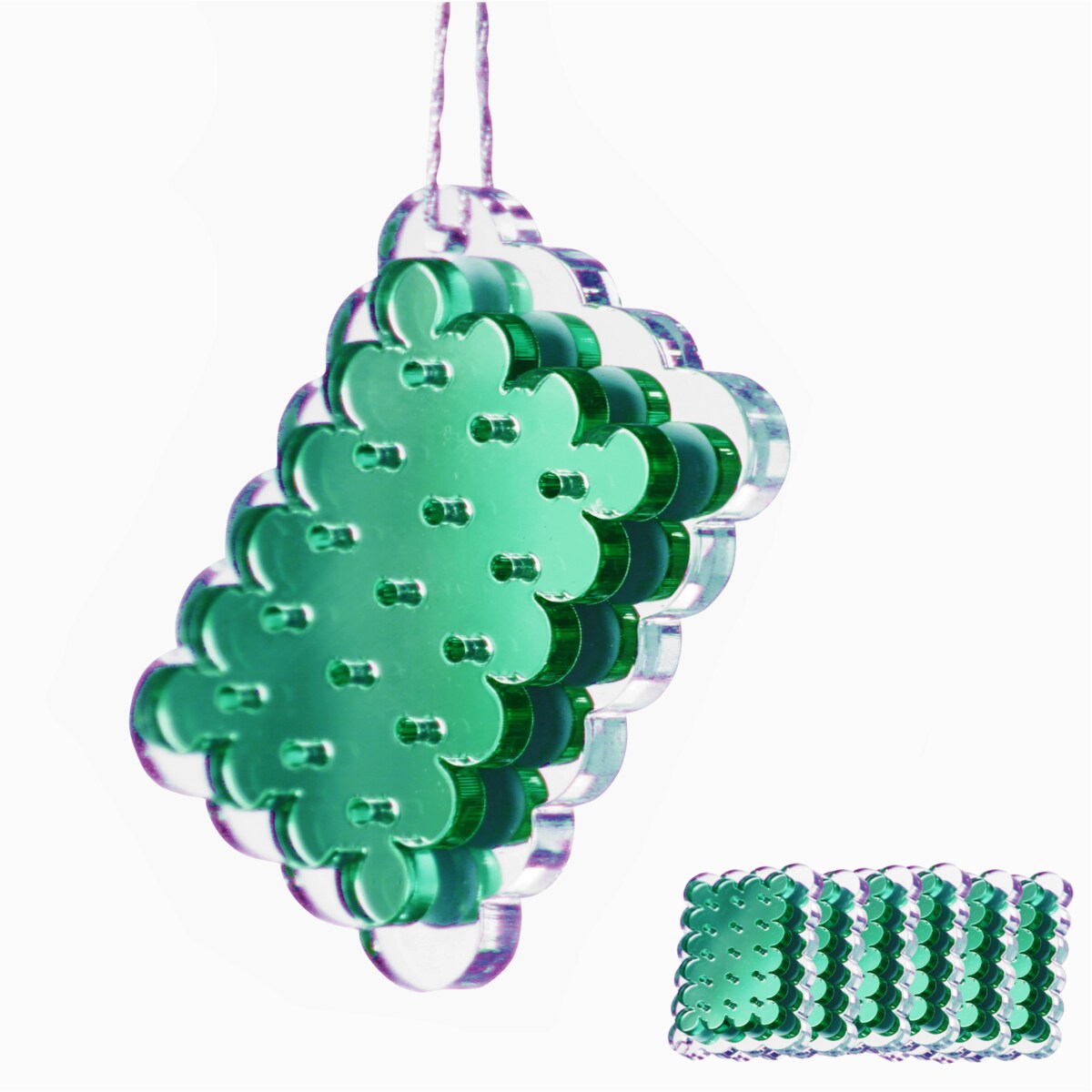 Dekoracje świąteczne domu HERBATNIKI zielone 6szt.