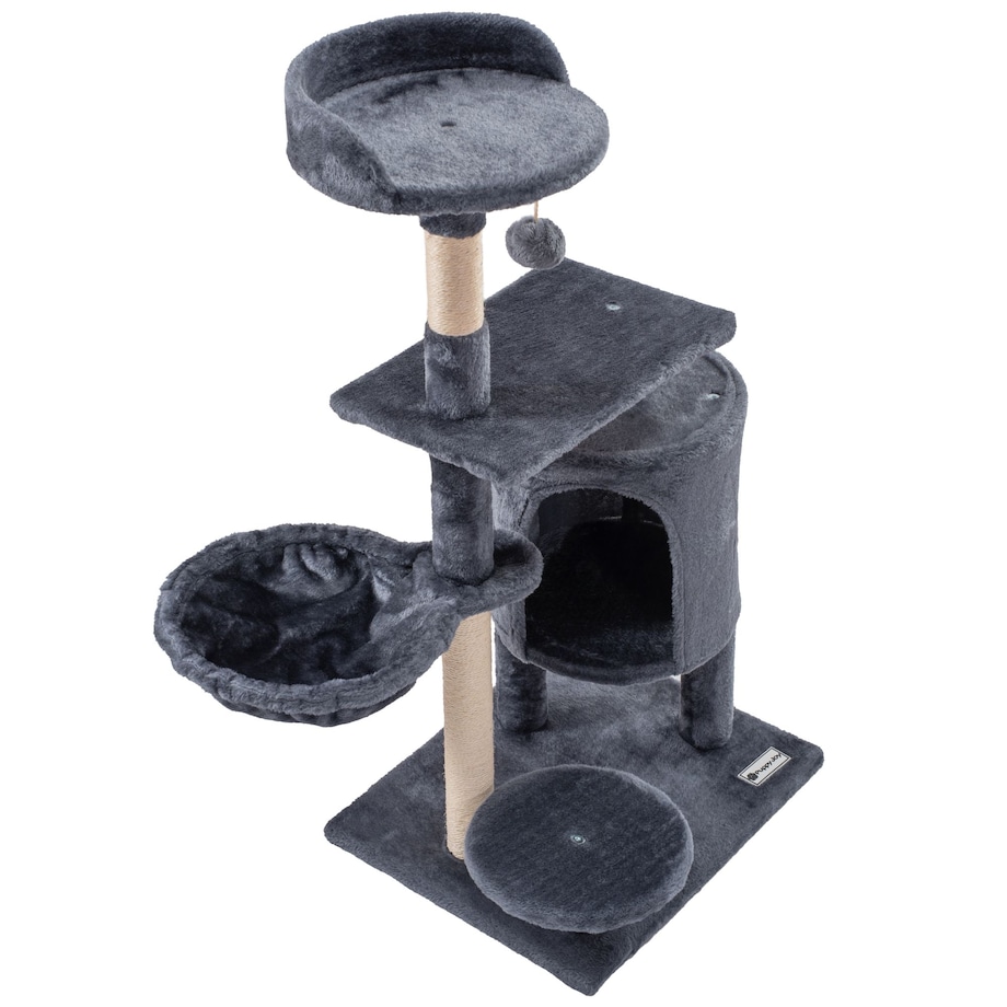 Pięciopoziomowy drapak dla kotów Szary 105 cm
