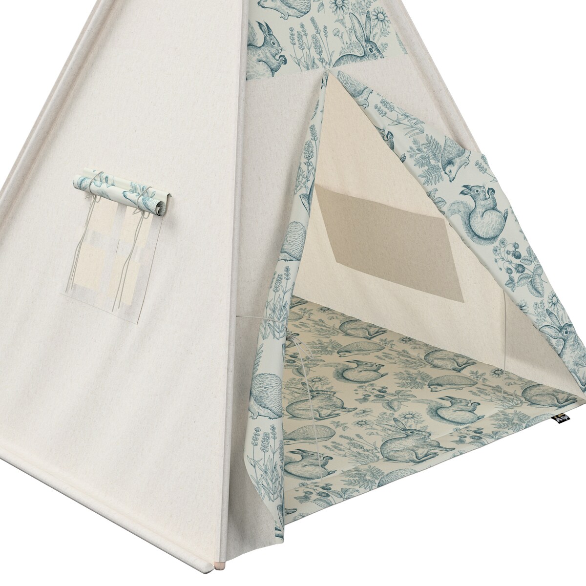 Tipi, ecru-niebieski, 110 x 110 x 155 cm, Magic Collection