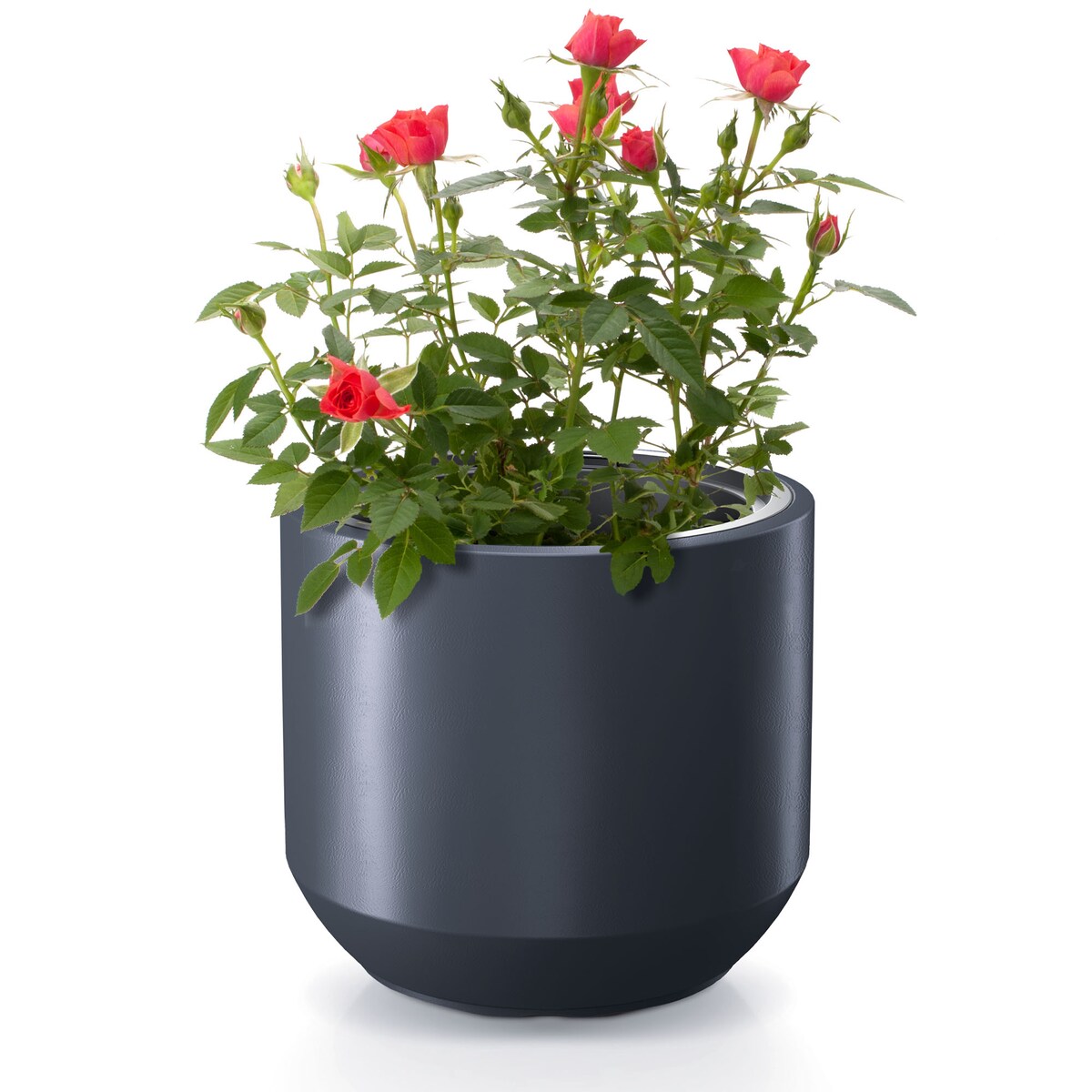 Doniczka Donica Ogrodowa 29,8/39/46,9 Cm Zestaw Na Taras Do Ogrodu Domu Antracytowa