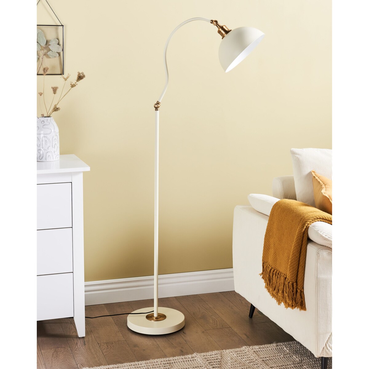 Lampa podłogowa LENNON Regulowana Metal Jasnobeżowy