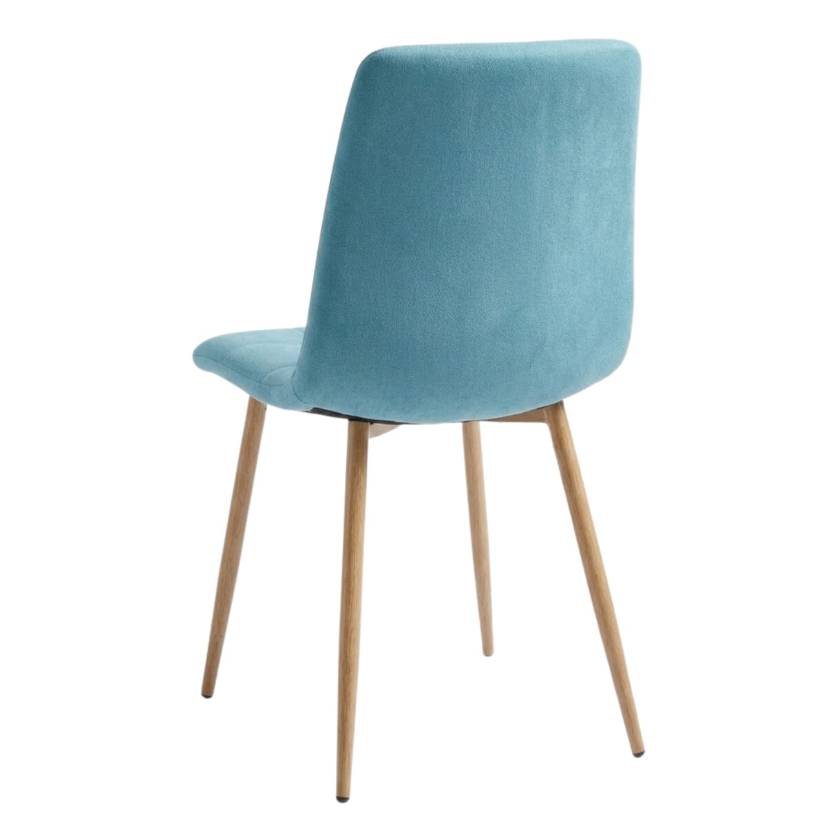 Krzesło tapicerowane do salonu welurowe turkusowe pikowane