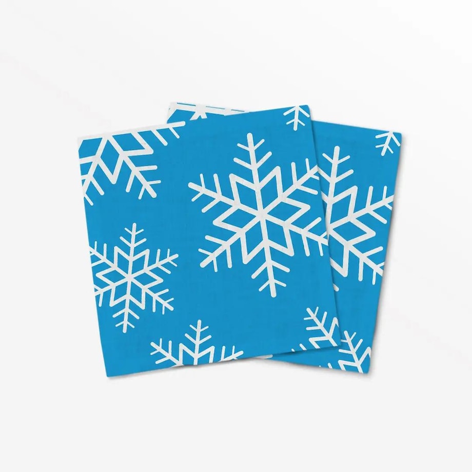 Serwetki świąteczne - Niebieska śnieżynka (2szt.)