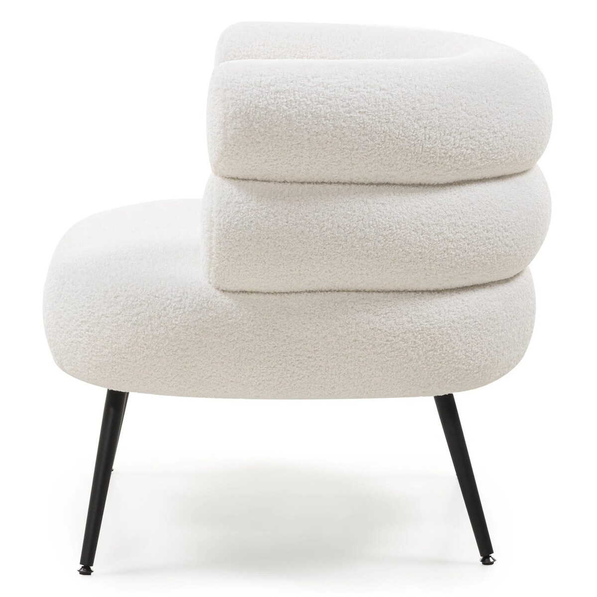 Fotel ecru na metalowych nóżkach Hensa