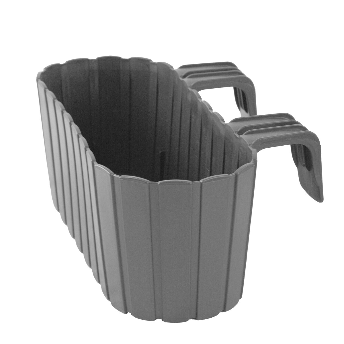 Skrzynka Balkonowa Donica Ogrodowa 38,3 Cm Do Powieszenia Szara