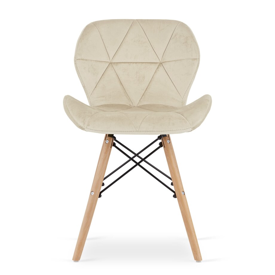 Krzesło Do Jadalni Kuchni Salonu Lago Aksamit - Beż X 3