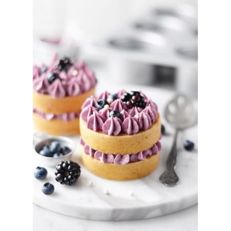 Patisse - Mini 6 form do ciastek z wyjmowanym dnem 8cm SILVER-TOP