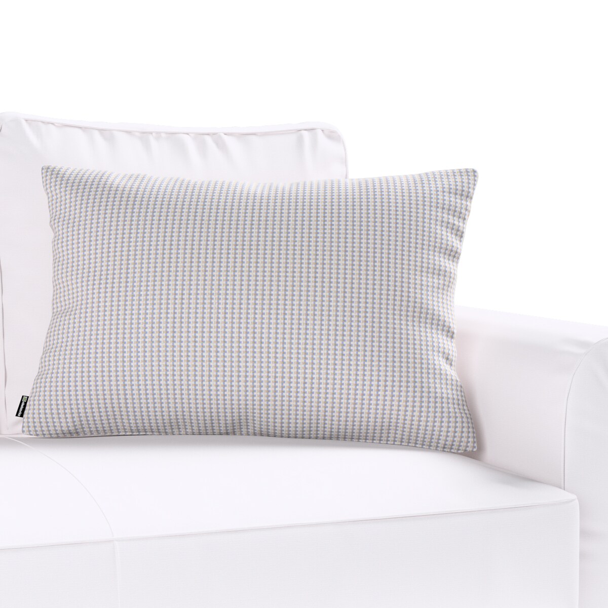 Poszewka Kinga na poduszkę prostokątną 47x28 beżowo-niebieski