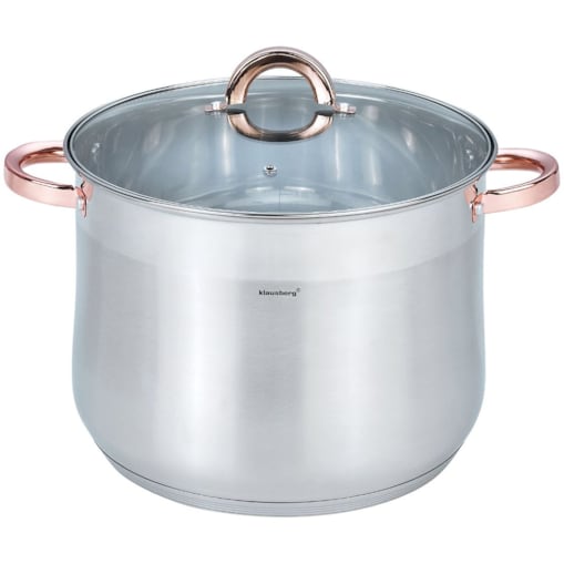 Garnek stalowy gastronomiczny duży 13L 28cm Rose Gold KLAUSBERG