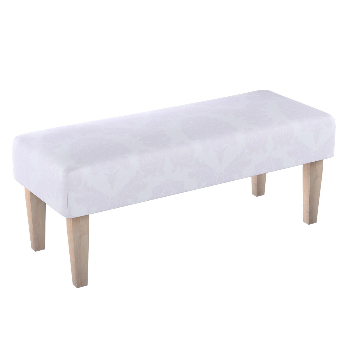 Ławka, liście akantu na białym tle , 100 x 40 x 40 cm, Damasco