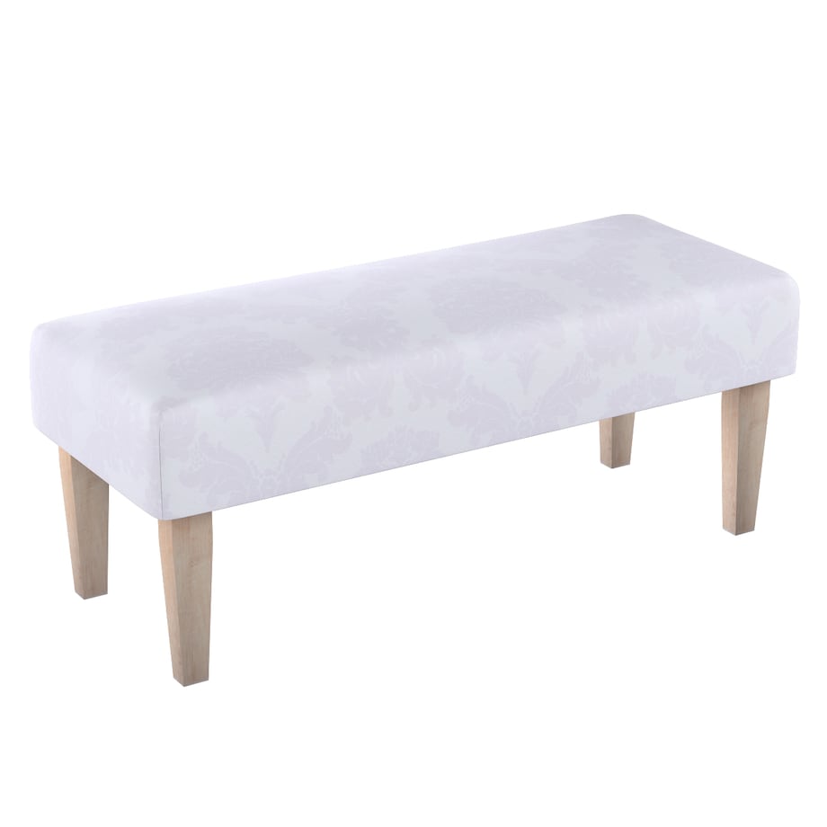 Ławka, liście akantu na białym tle , 100 x 40 x 40 cm, Damasco