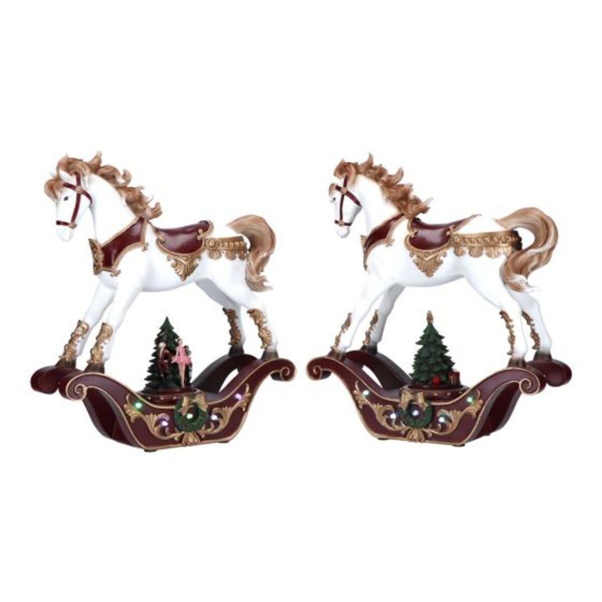 Koń na biegunach Timstor 1 szt. LED grający 37 cm