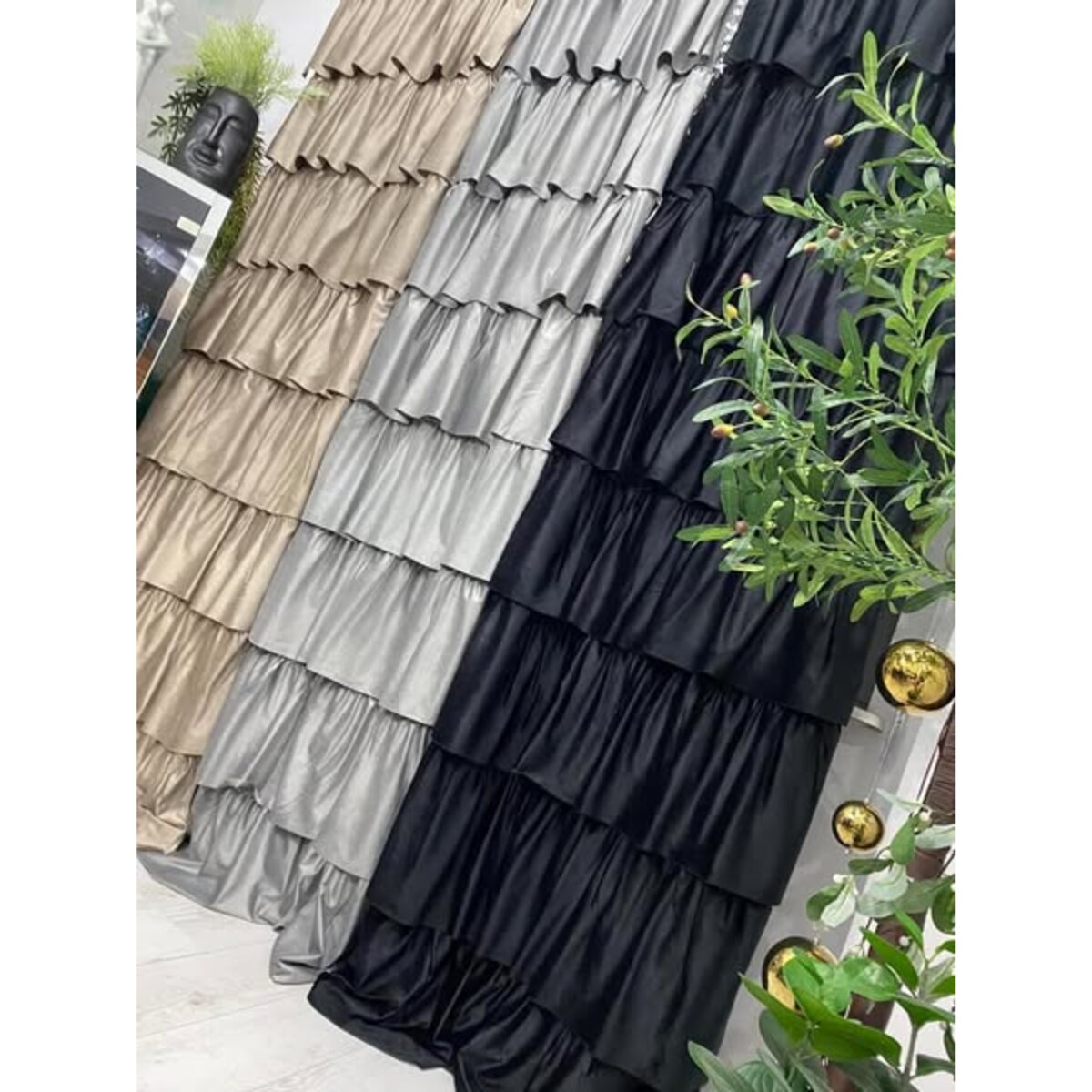 zasłona "romantica" 90x250 cm czarny