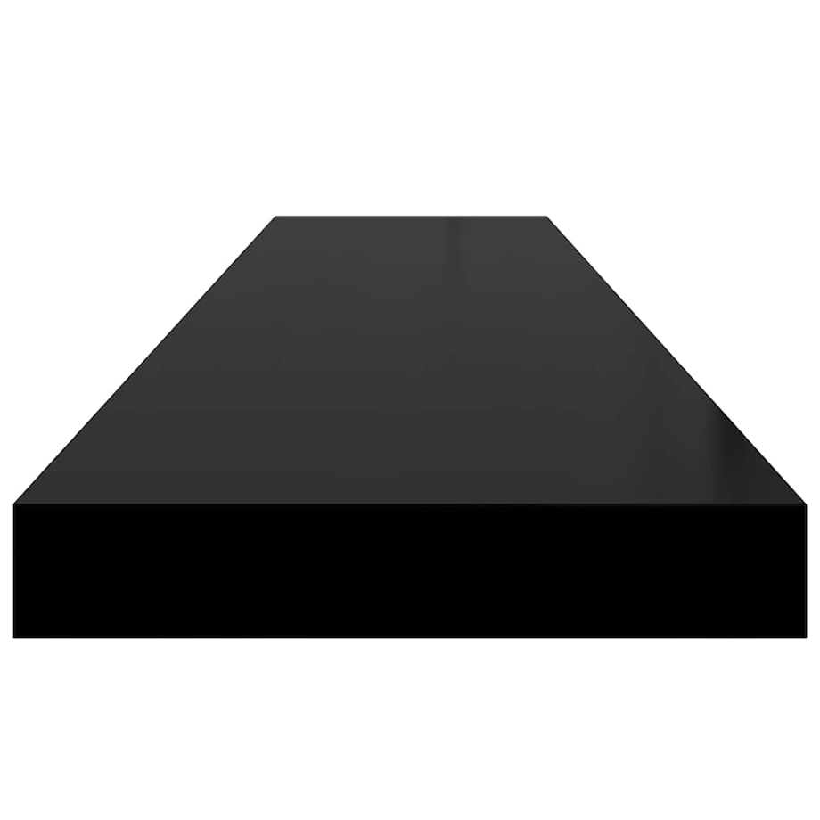 vidaXL Półka ścienna, wysoki połysk, czarna, 120x23,5x3,8 cm, MDF