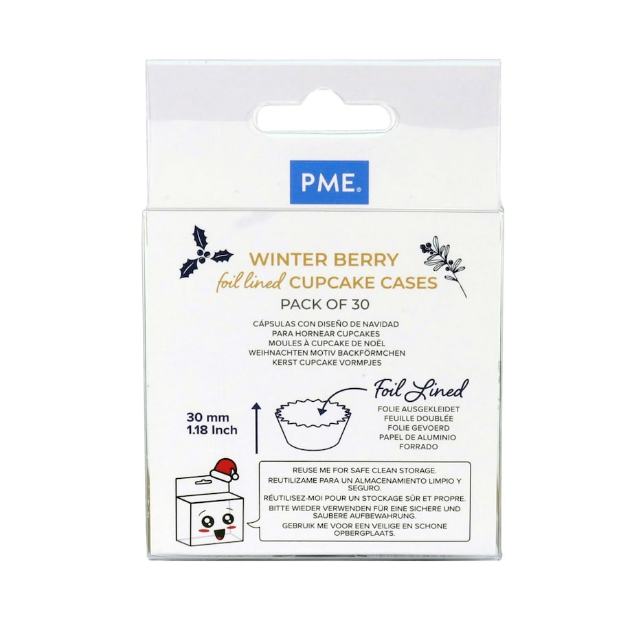 PME Papilotki do babeczek Świąteczna jemioła (30 sztuk)