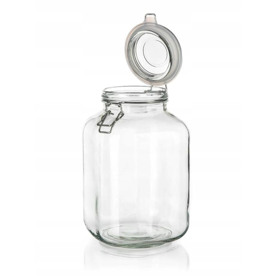 4x SŁOIK SZKLANY z klipsem hermetyczny na przetwory ogórki weki kapusta 3 L