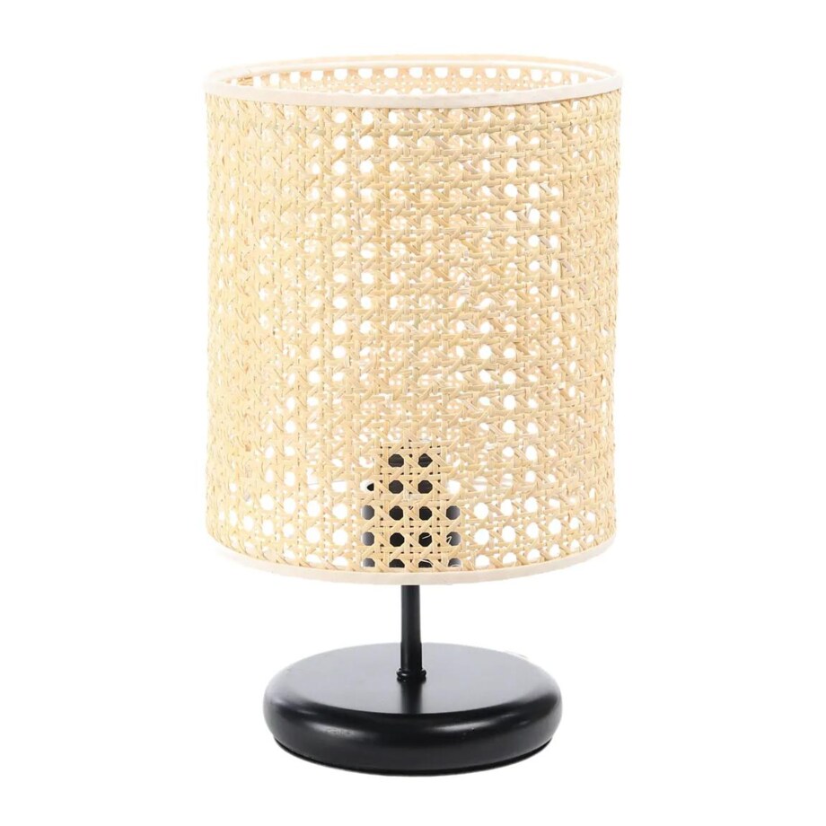 Lampa stołowa BOHO MIDI BLACK rattan naturalny