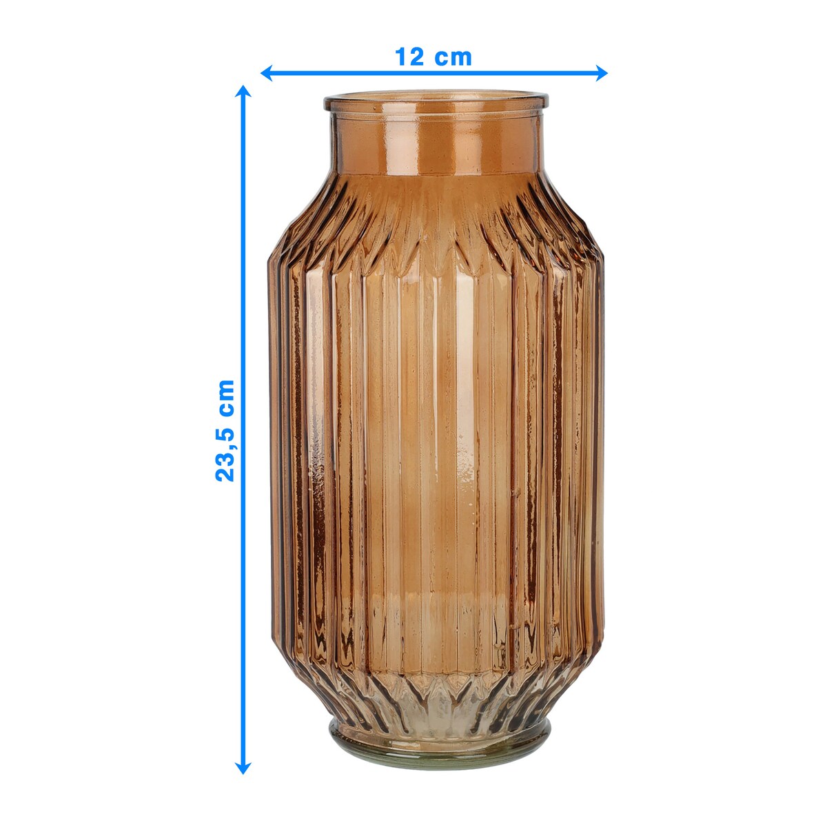 Wazon Szklany Wysoki Cylinder Dekoracyjny Na Kwiaty Ozdobny 23,5 cm