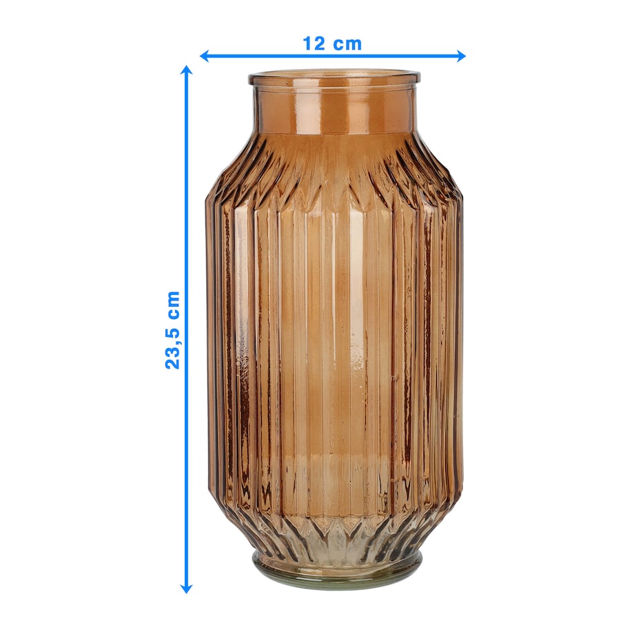 Wazon Szklany Wysoki Cylinder Dekoracyjny Na Kwiaty Ozdobny 23,5 cm