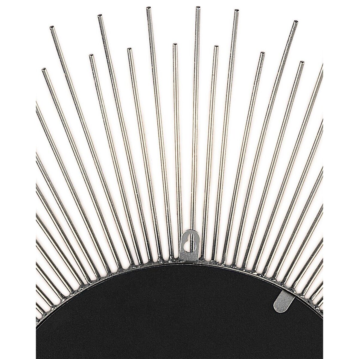 Metalowe lustro ścienne słońce ø 80 cm srebrne CILLY