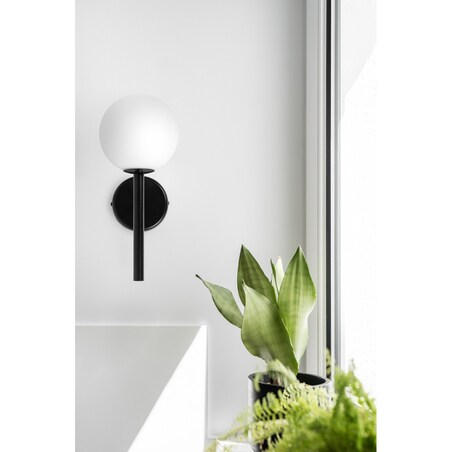 KOP A czarna lampa ścienna / kinkiet z podwyższoną szczelnością IP44