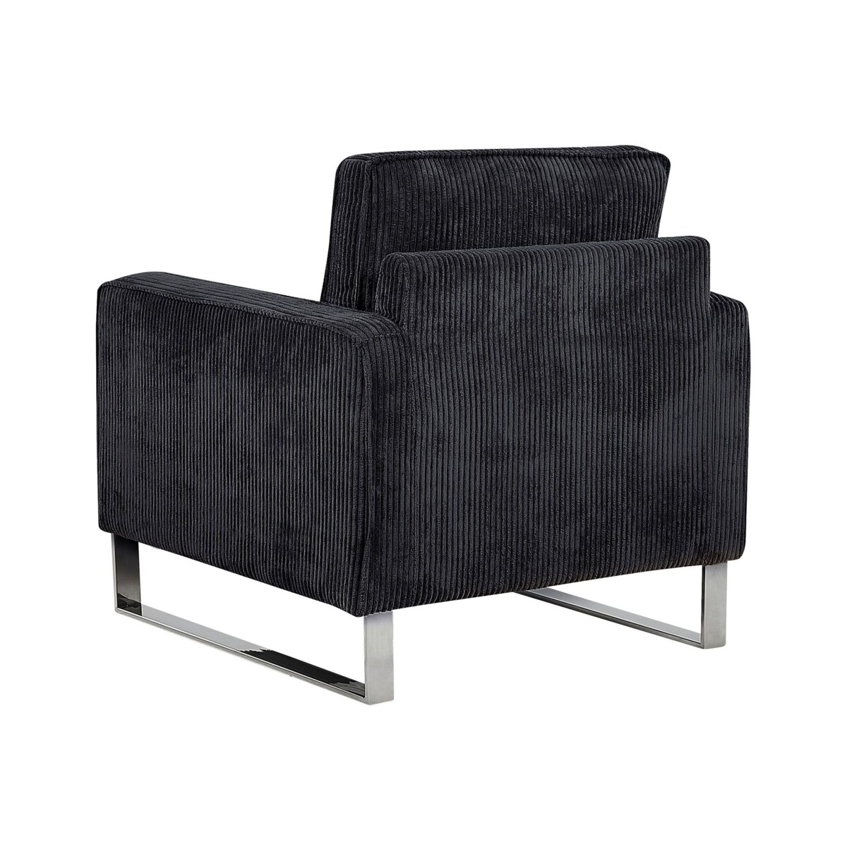 Fotel sztruksowy czarny VIND