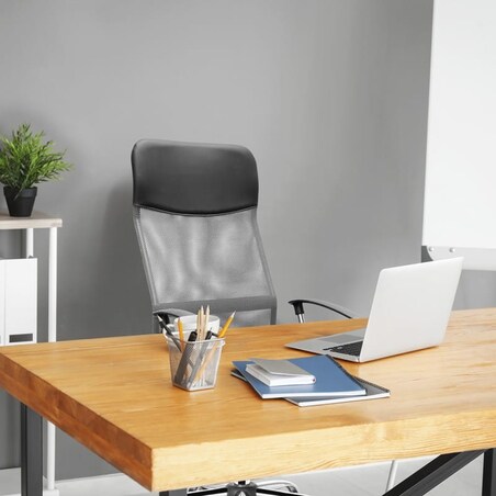 ERGONOMICZNY FOTEL OBROTOWY - SZARO-CZARNY