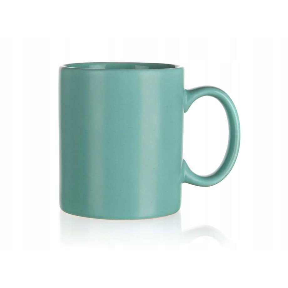 2x KUBEK BEZ NADRUKU miętowy 350 ml matowy na kawę herbatę do pracy domu