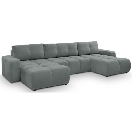 Nowoczesny Narożnik U SOHI z funkcją spania, Curio 93 - Popiel