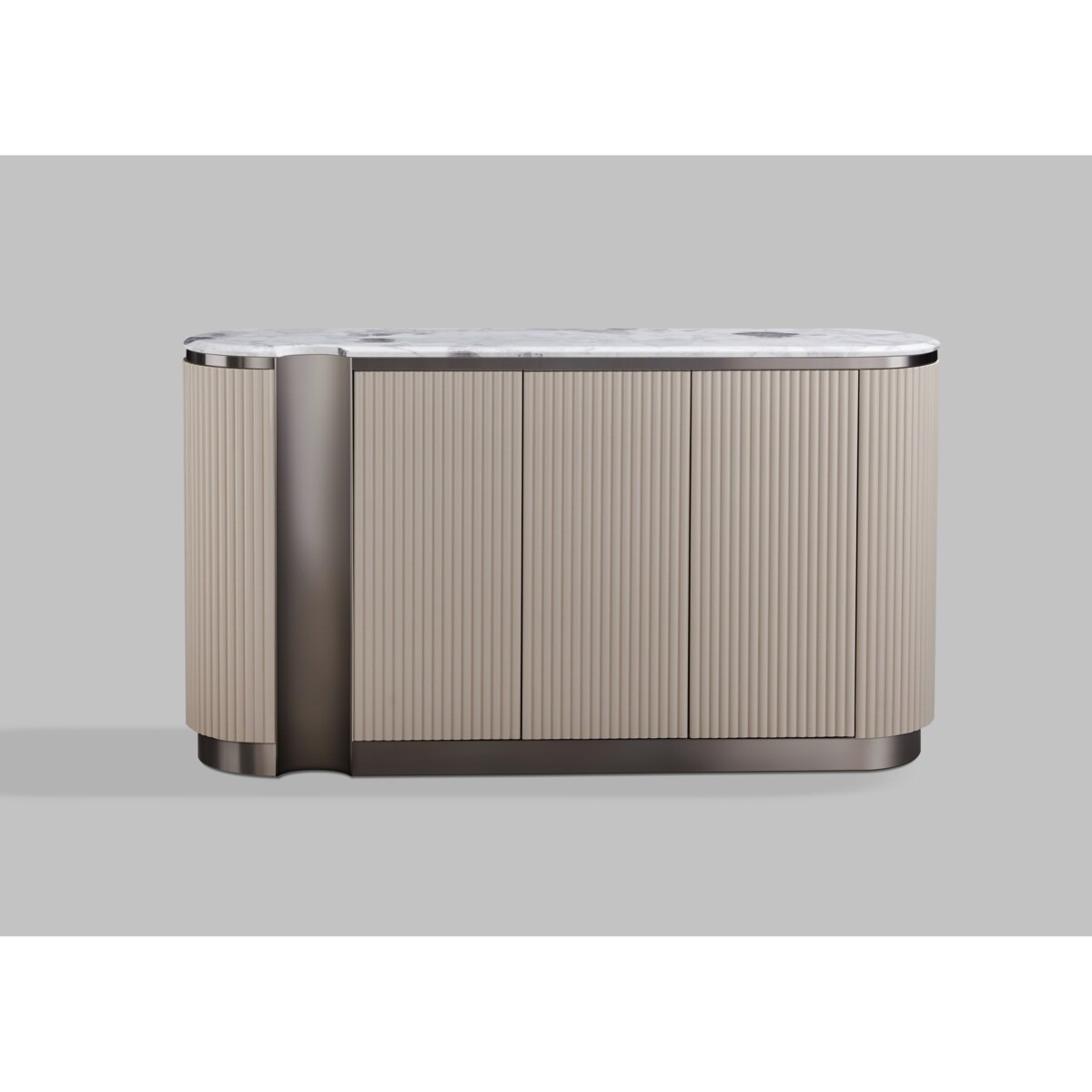 Komoda złota Nutris Glamour Premium 158x40x88 w kolorze niklowym