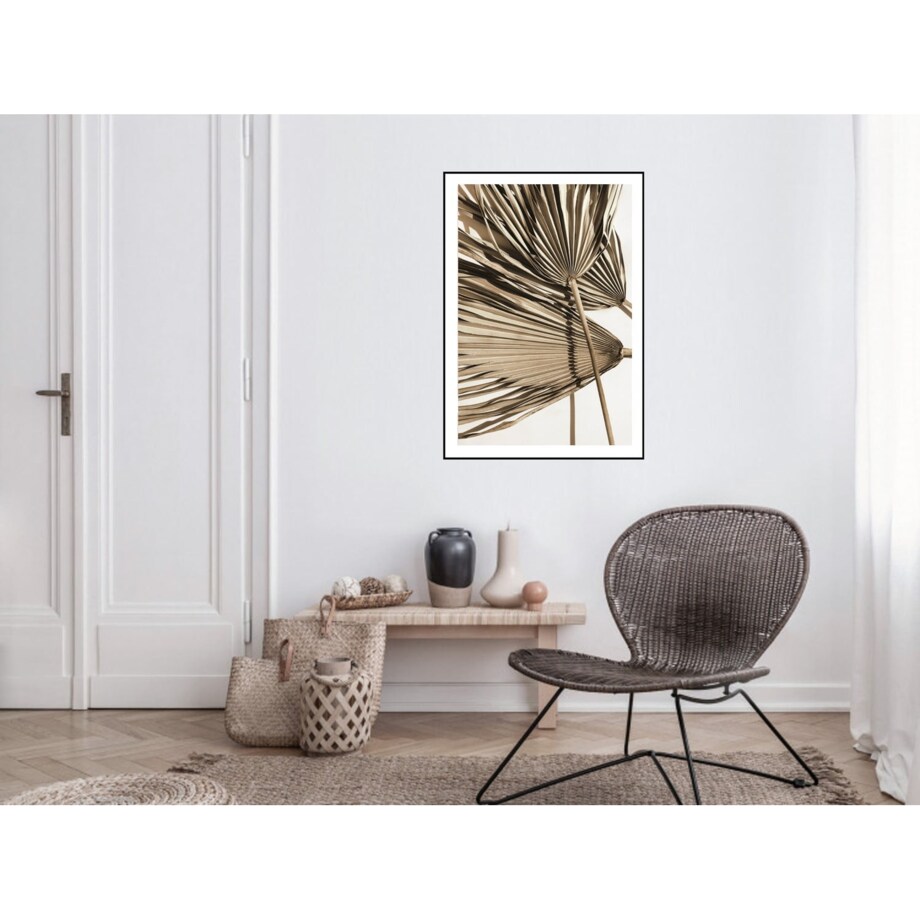Poster Story, Plakat, Obraz - Beżowe Liście Palmy, wymiary 70 x 100 cm