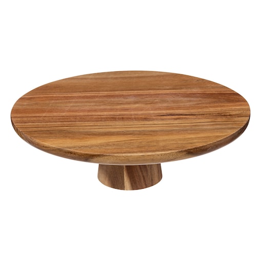 Drewniana patera na tort, akacja, Ø 28 cm, kolor brązowy