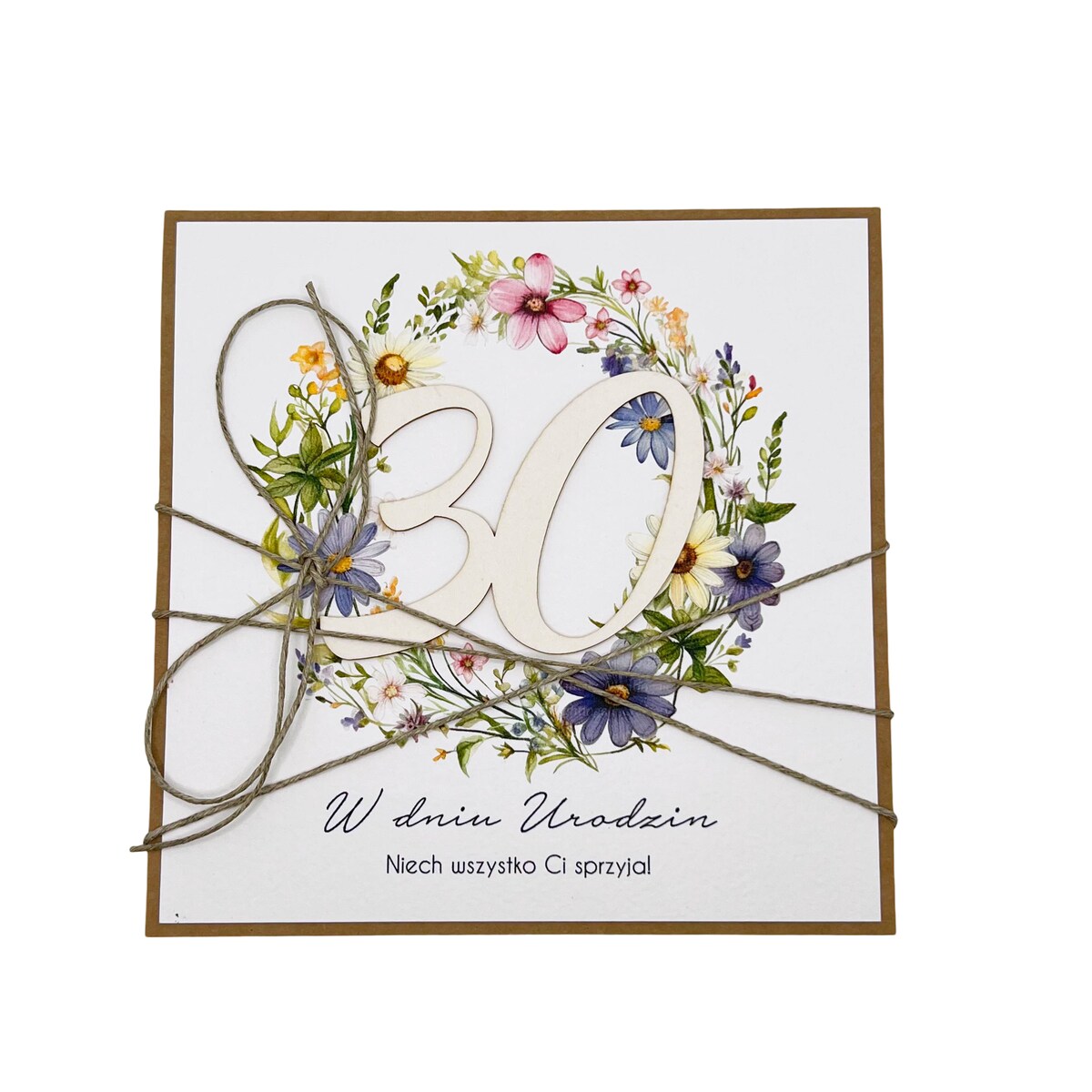 Wyjątkowa ręcznie robiona kartka na 30 urodziny - pomysł na prezent życzenia na trzydziestkę