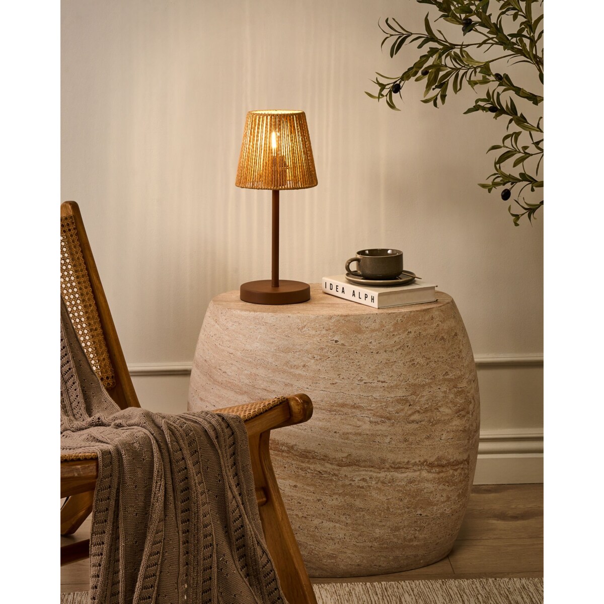 Lampa stołowa HANGER Metal Brązowy