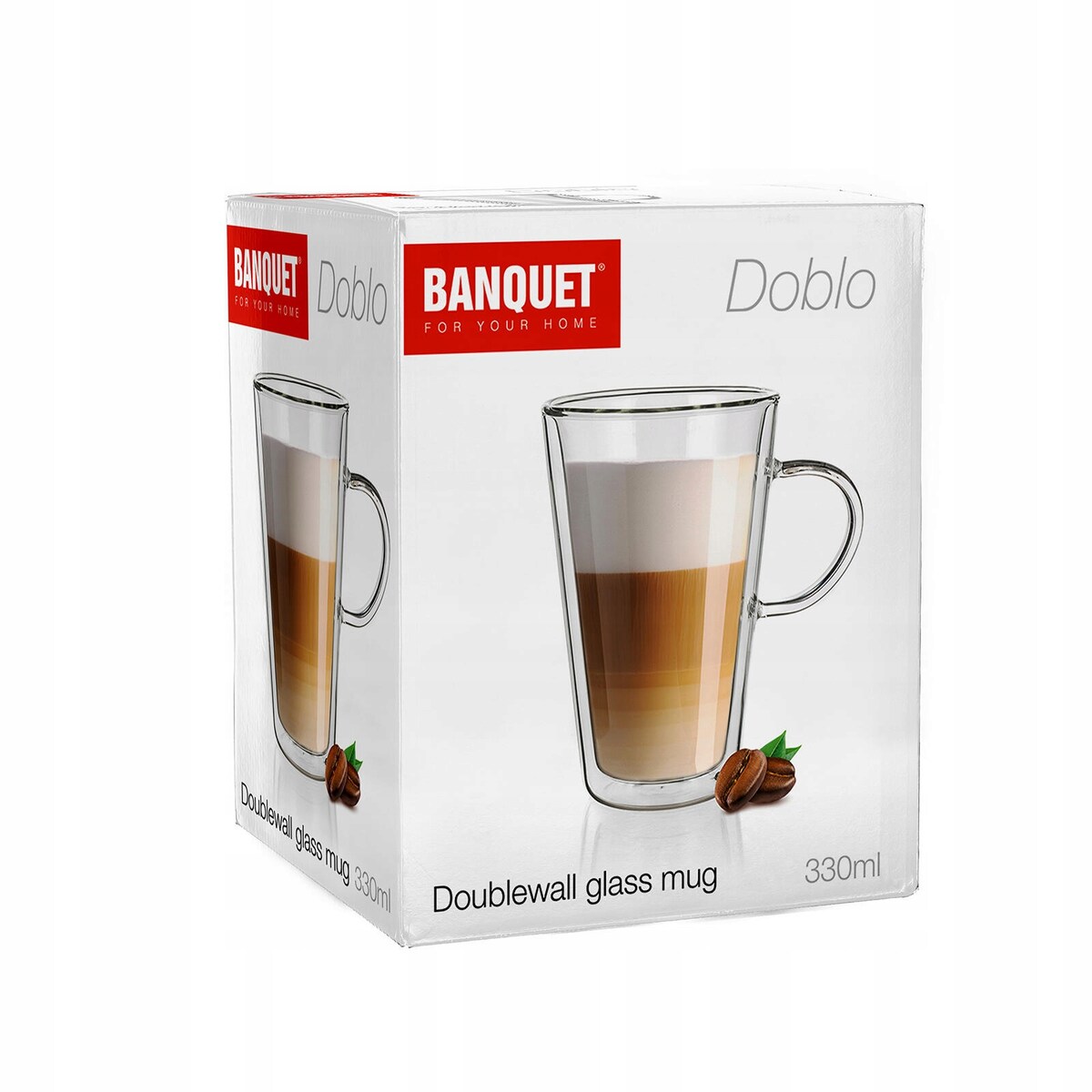 2x SZKLANKA KUBEK termiczna 250 ml podwójna ścianka na kawę herbatę napoje