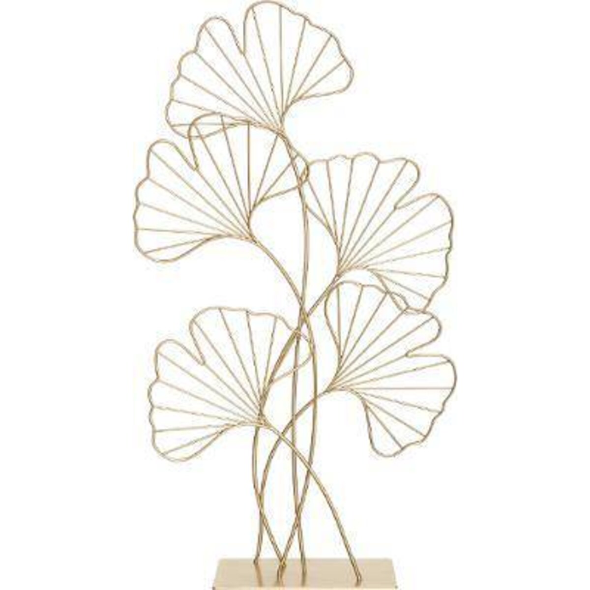 Dekoracja metalowa GINKO, 57 cm, liście miłorzębu