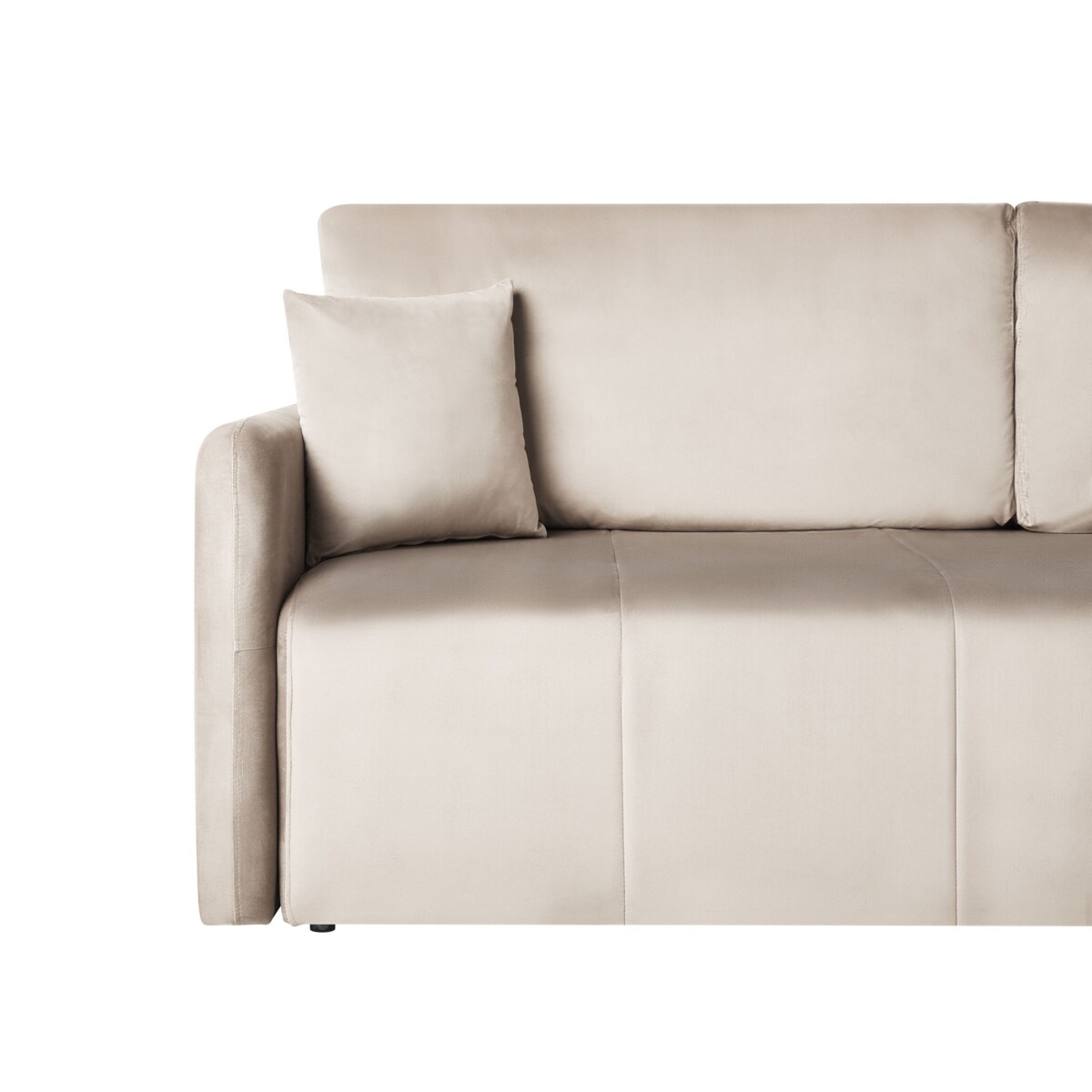 Sofa rozkładana dla 3 osób EGGE Welur Beżowoszary