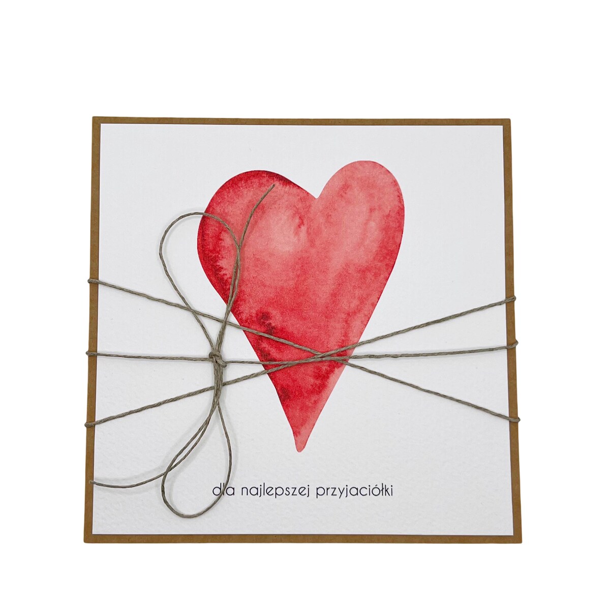 Wyjątkowa ręcznie robiona kartka prezent na walentynki dla najlepszej przyjaciółki