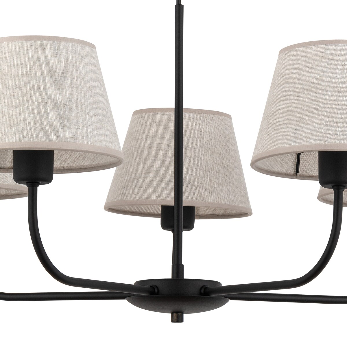 Abażurowy żyrandol Chicago 3989 TK Lighting wielopunktowy lniany