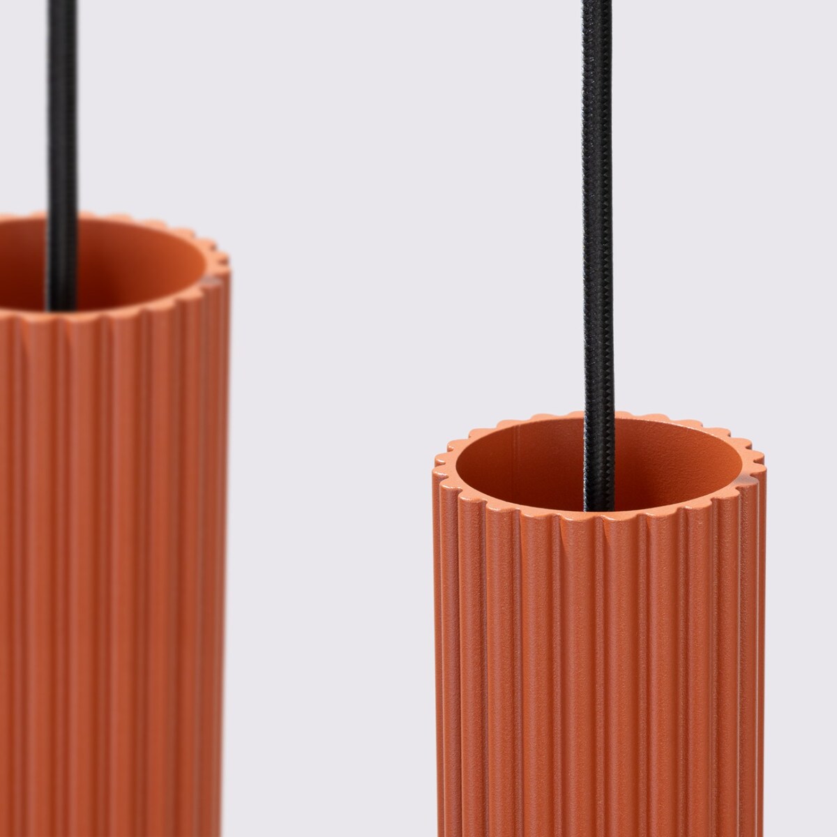 Lampa wisząca KARBON 4L ochra czerwona
